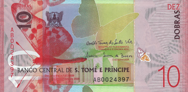 PN77 Sao Tome e Principe 10 Dobras Year 2020